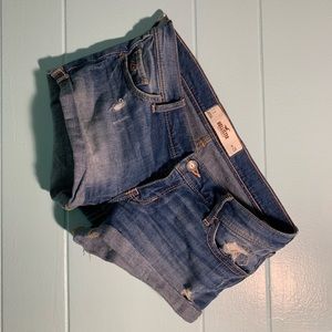 Denim short shorts